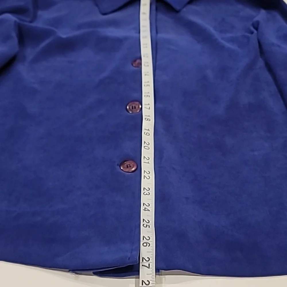 Briggs Womens Ultra Suede Unlined  Shirt Jacket Royal Blue 2X